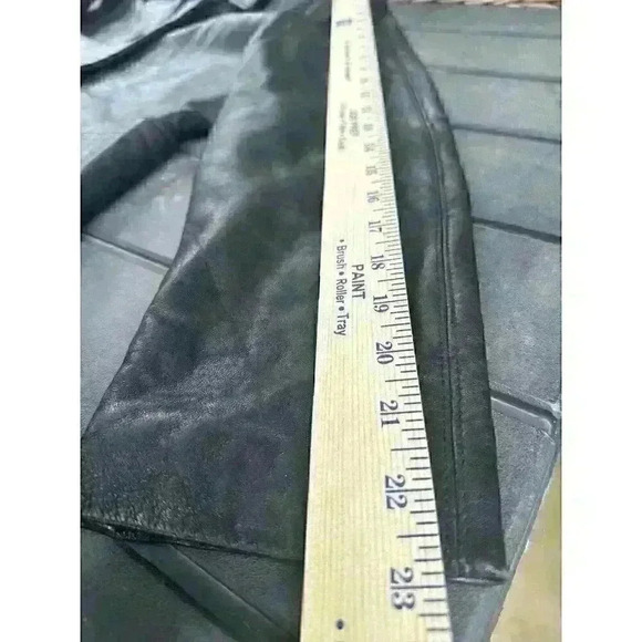 Colebrook & Co. Women’s Size Small Leather Coat Black Mid-Length - Picture 11 of 11